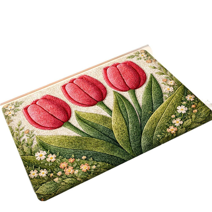 Floral Design Bath Mat Kalsten