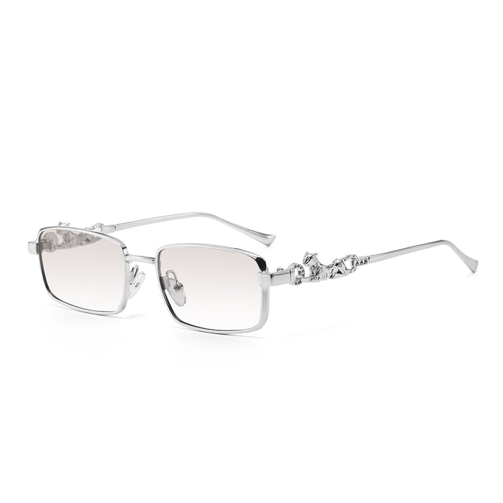 Fashion-Forward Oversized Square Sunglasses with Decorative Metallic Accents Kalsten