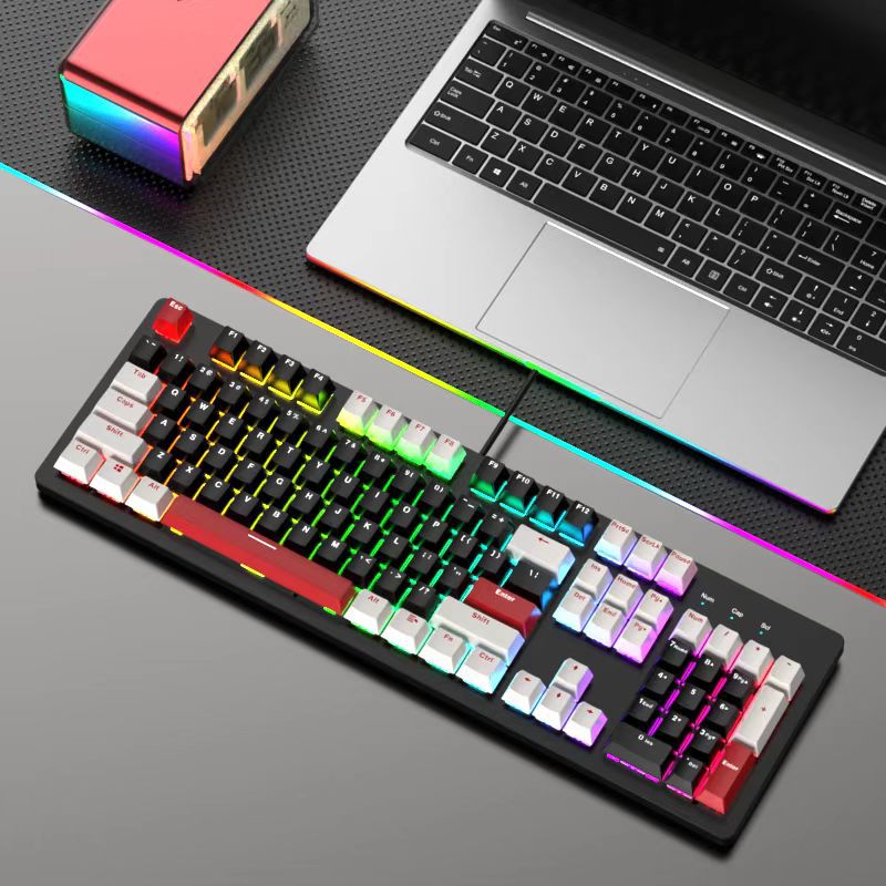 RGB Backlit Mechanical Gaming Keyboard and Mouse Set Kalsten