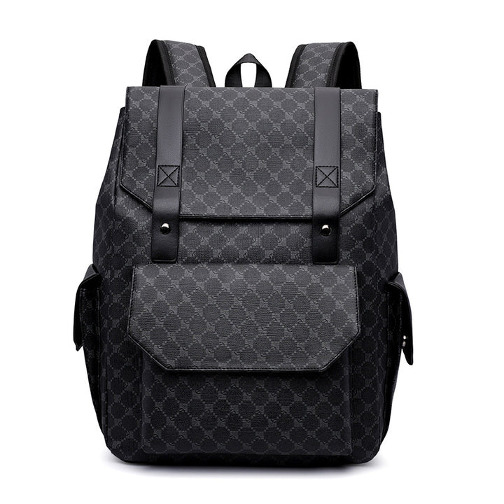 Stylish Checkerboard Pattern Backpack