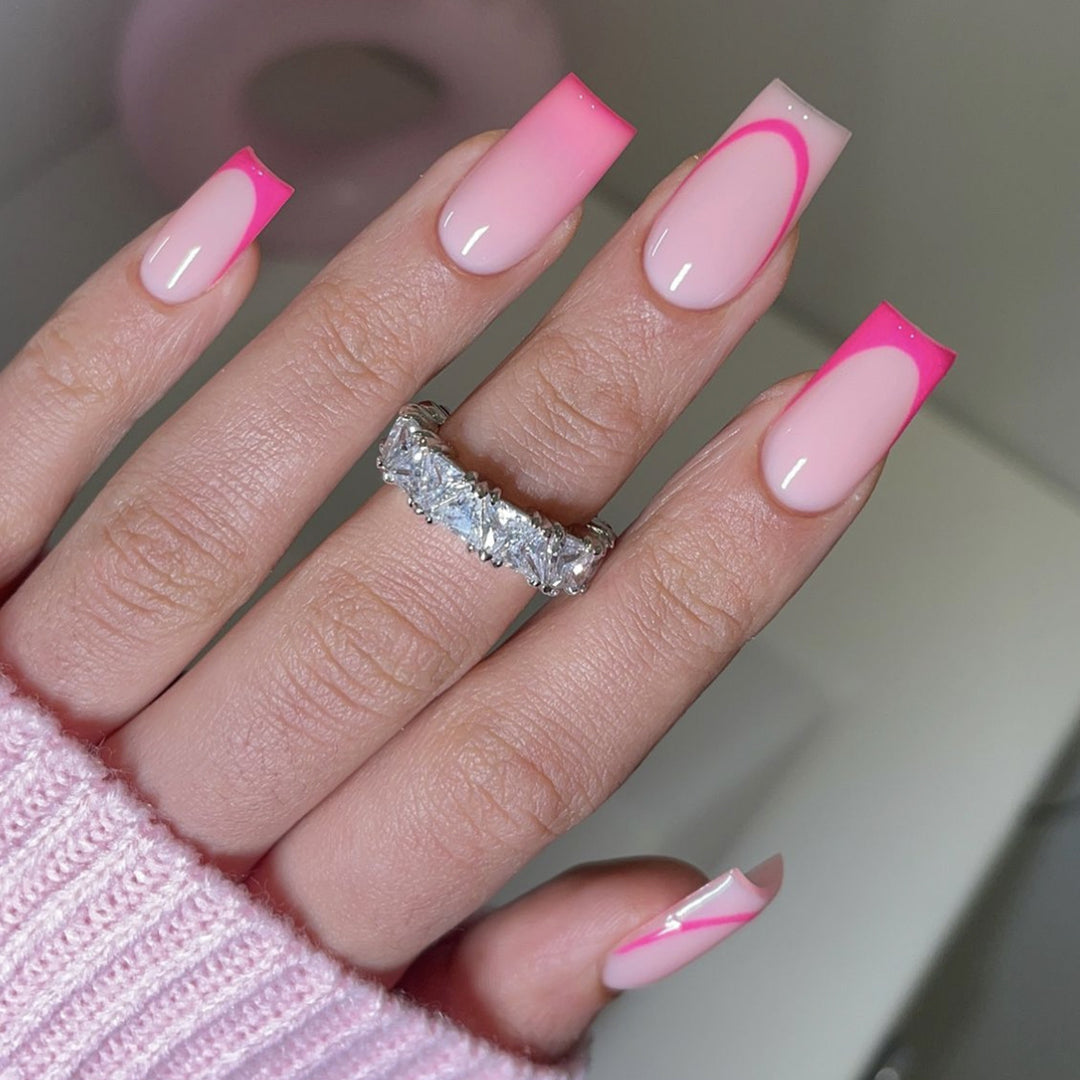 Creative French Tip Acrylic Nail Art Extensions Kalsten