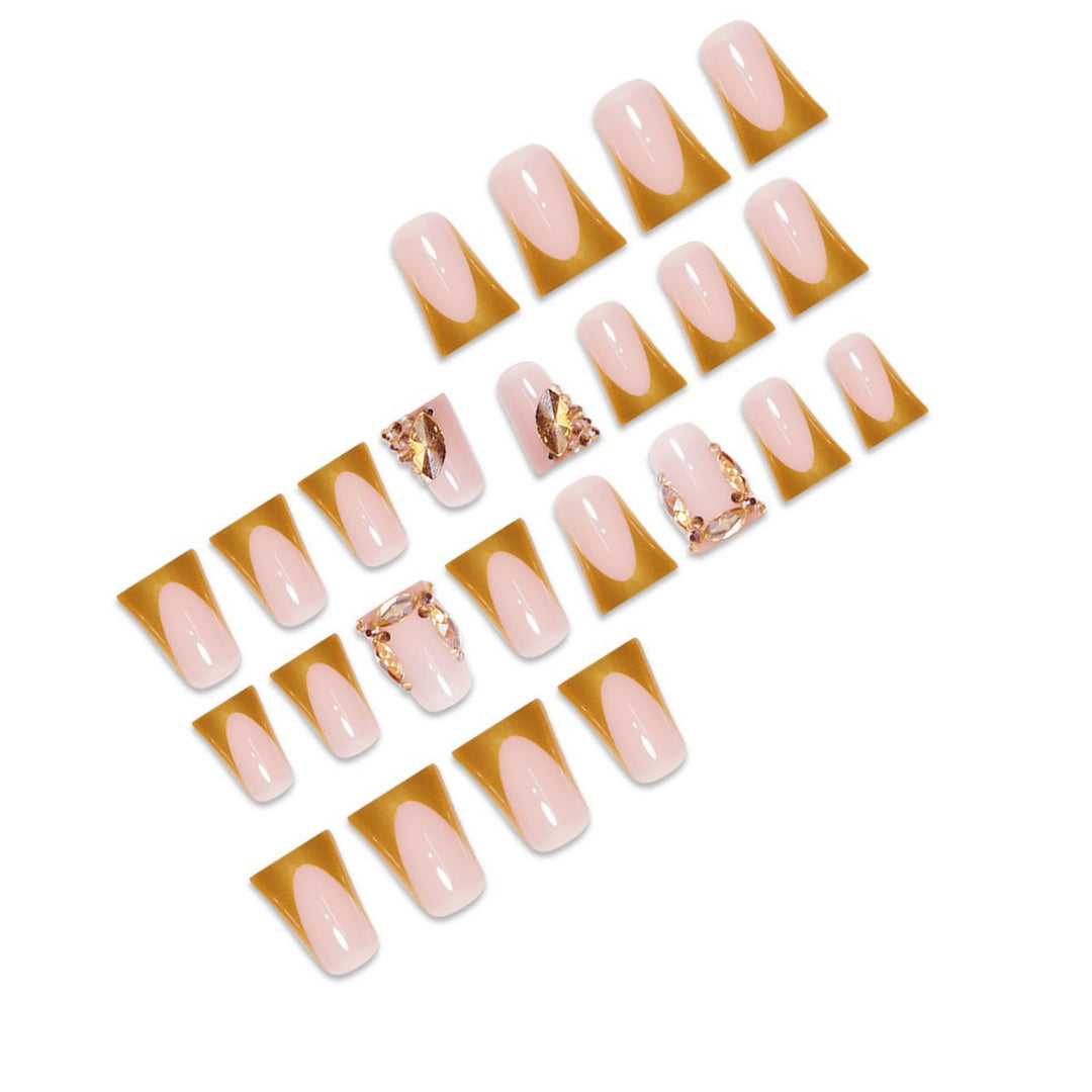 Luxurious Metallic Accent Press-On Nail Extensions Kalsten