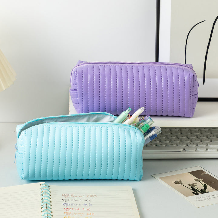Textured Zippered Pencil Case Kalsten