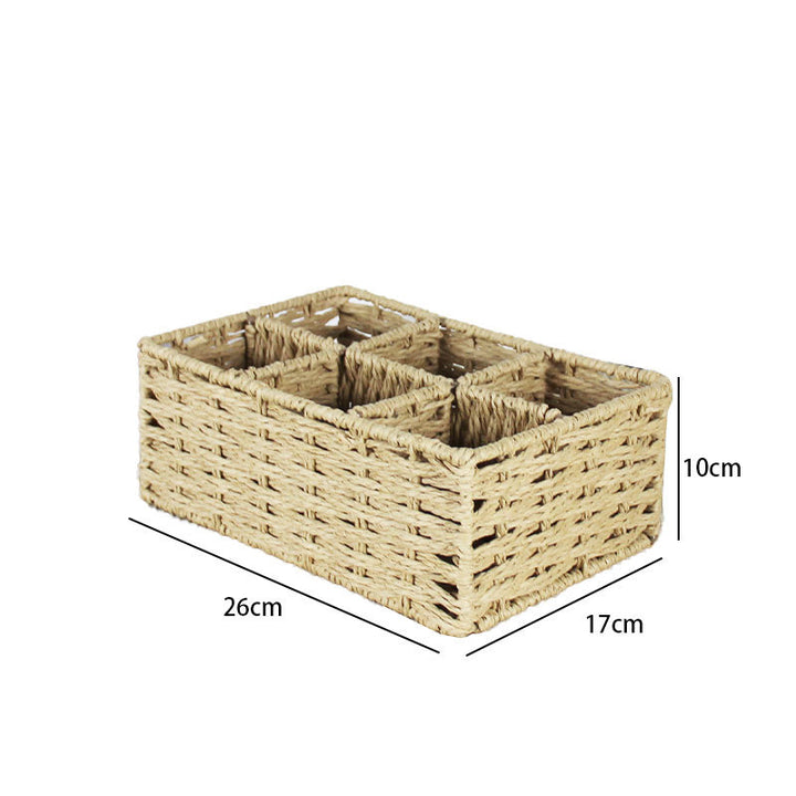 Multi-Sectional Woven Storage Basket Kalsten