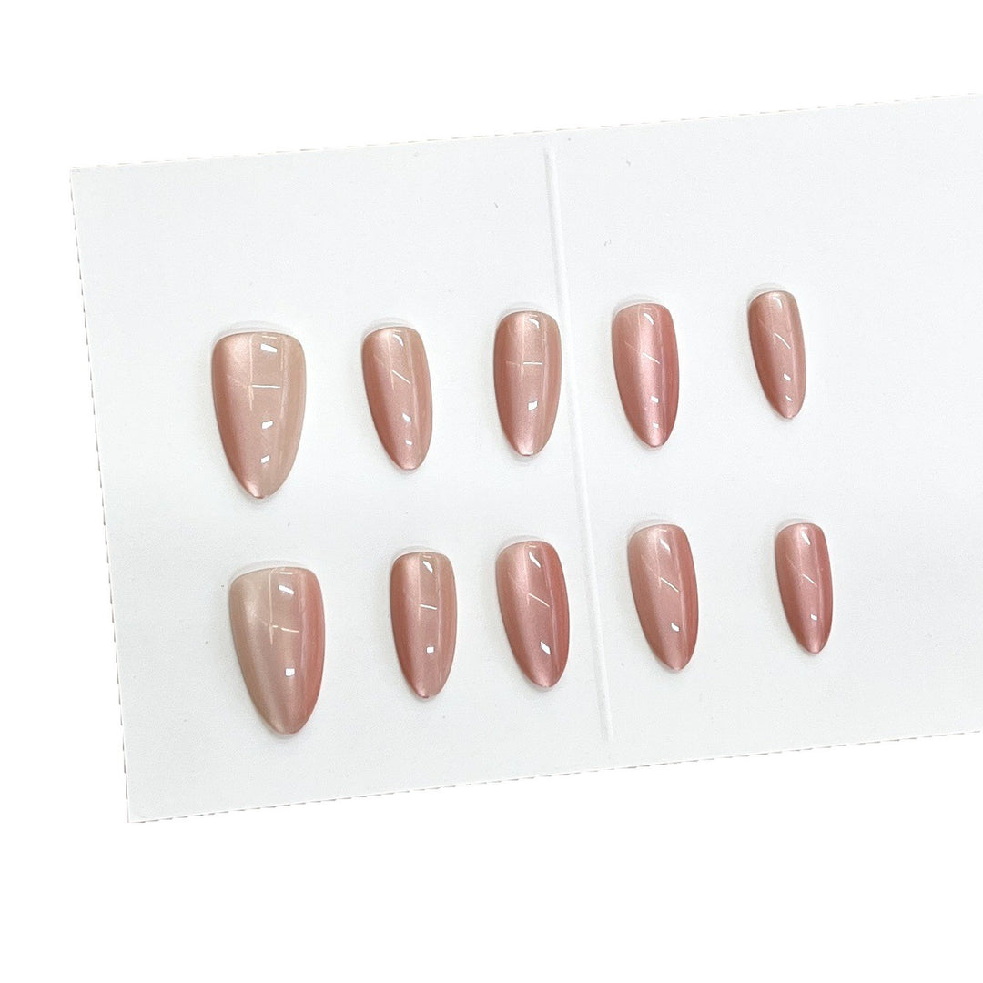 Glossy Almond-Shaped Press-On Nail Set Kalsten 1787225130