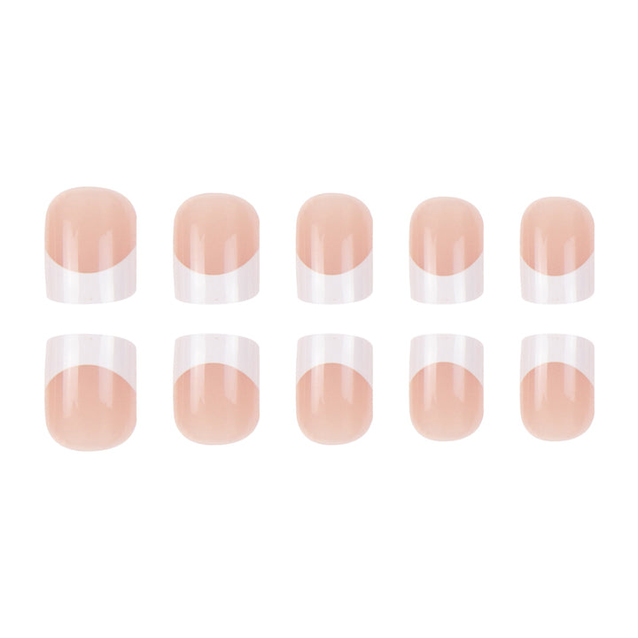 Elegant French Tip Press-On Nail Art Kalsten