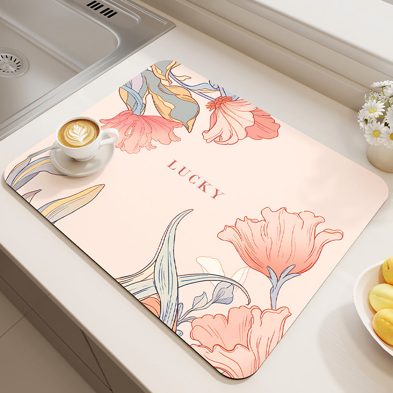 Stylish Floral Kitchen Mat Kalsten