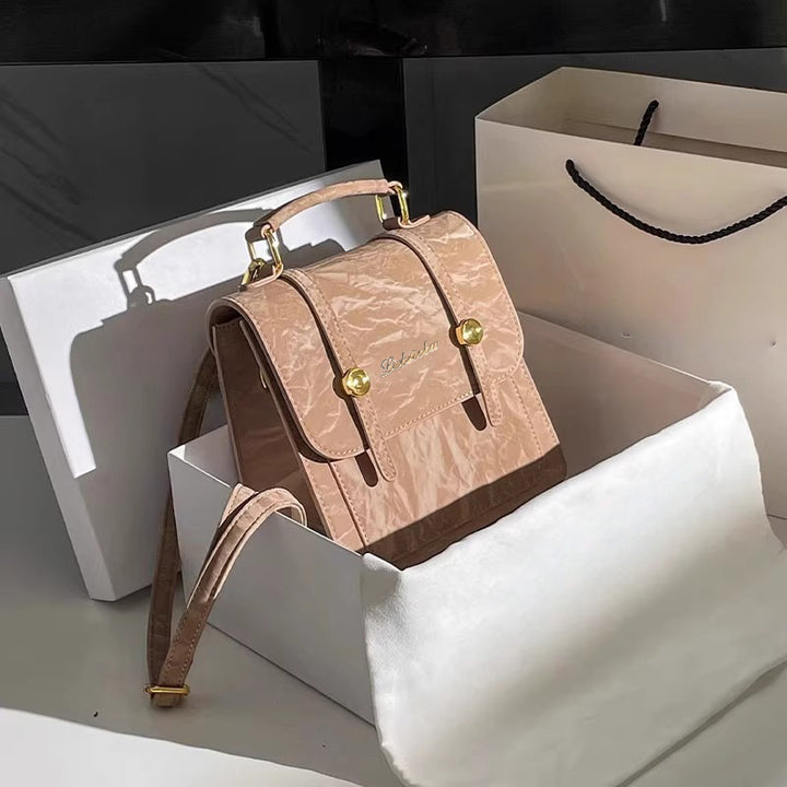 Vintage-Inspired Structured Mini Backpack Kalsten