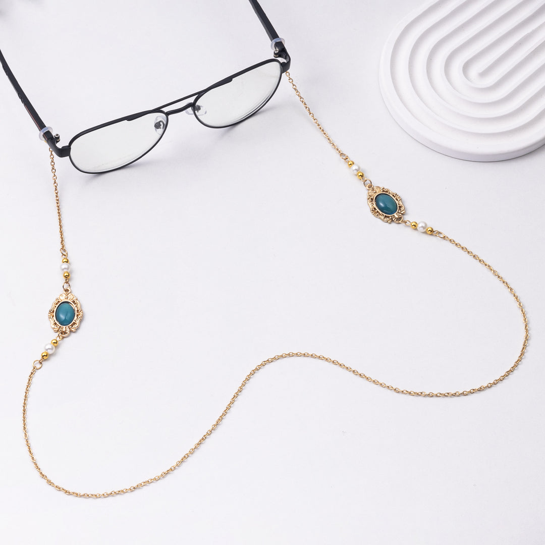Ornate Eyewear Chain with Gemstone Accents Kalsten