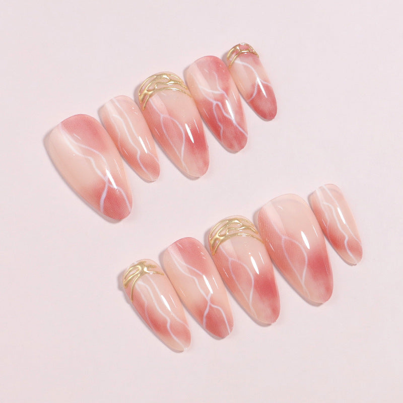 Premium Marble Effect Press-On Nail Set Kalsten