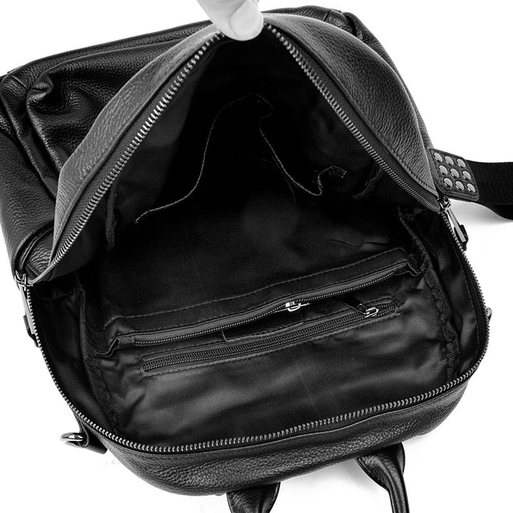 Versatile Multi-Functional Leather Backpack Kalsten