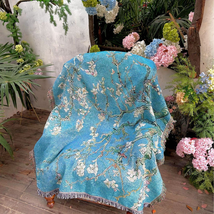 Artful Nature-Inspired Throw Blanket