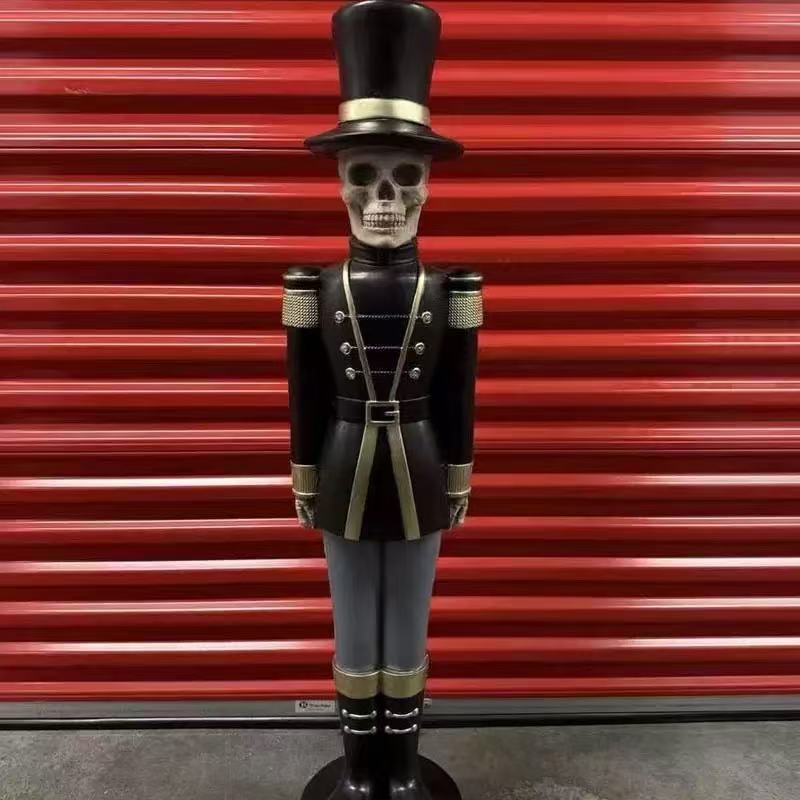 Decorative skeleton figure in military look Kalsten