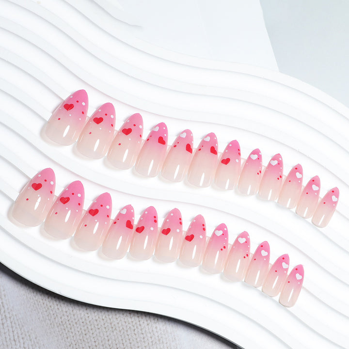 Romantic Heart Design Press-On Nails Kalsten