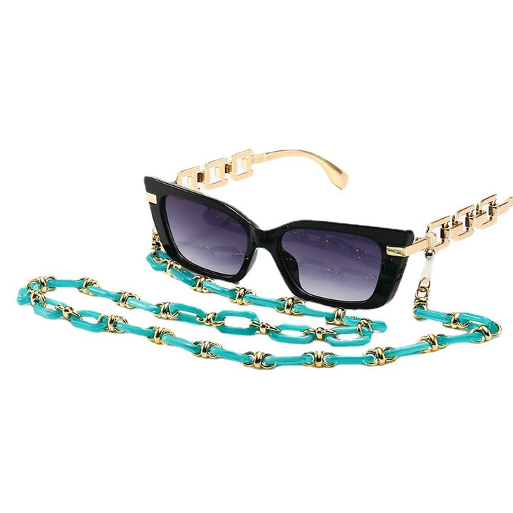 Fashion Cat-Eye Sunglasses with Elegant Chain Kalsten