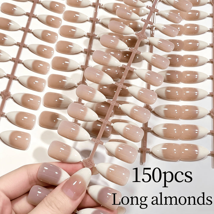 Elegant Gradient French Tip Press-On Nails Kalsten
