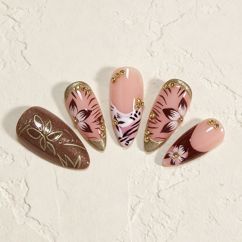 Artistic Long Stiletto Nail Design Kalsten