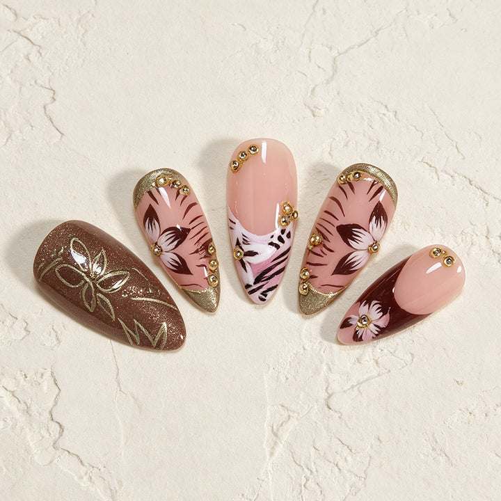 Artistic Long Stiletto Nail Design Kalsten