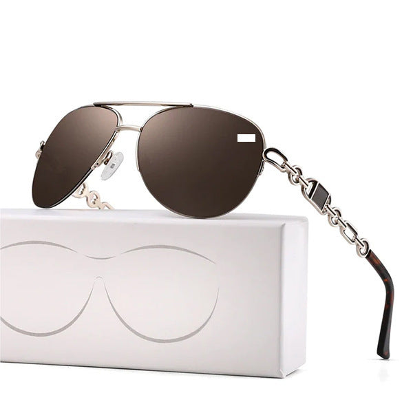 Women Aviator Sunglasses with Fashionable Chain Detail Kalsten
