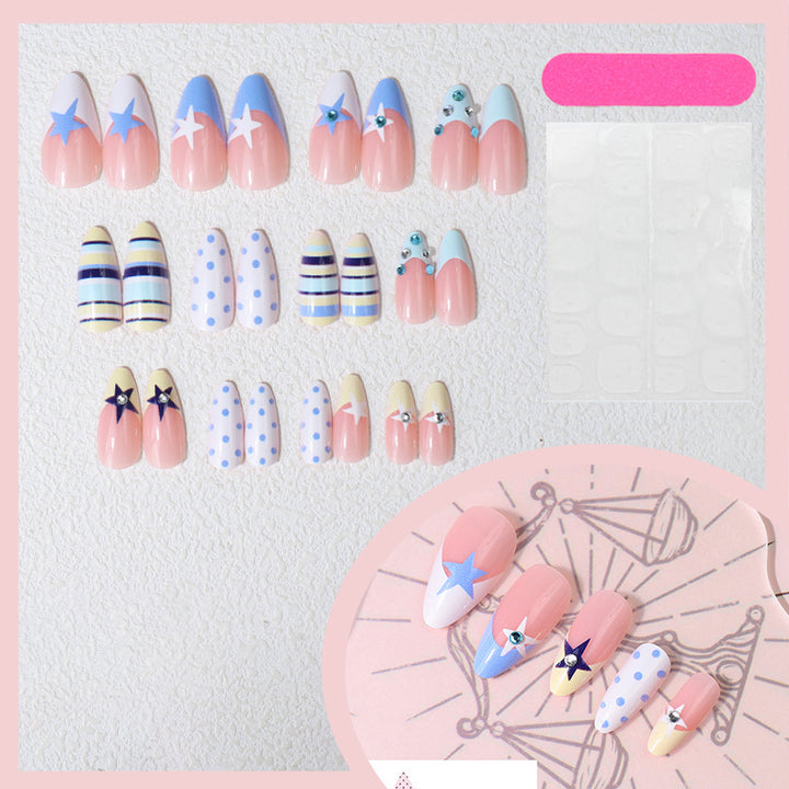 Starry-Themed Press-On Nail Art Kalsten