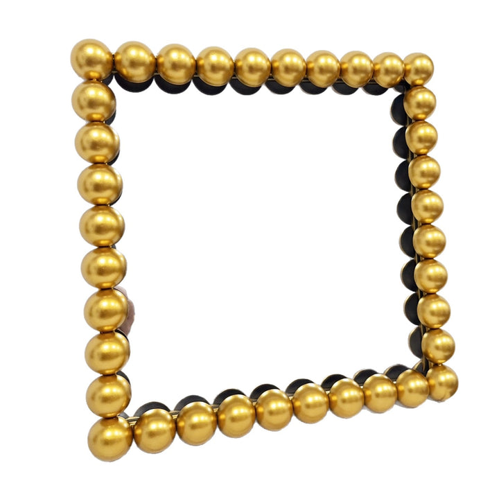 Decorative Square Wall Mirror with Beaded Frame Kalsten