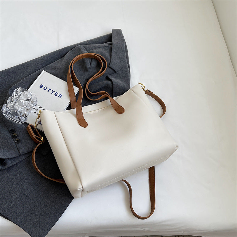 Spacious Soft Leather Tote Bag Kalsten