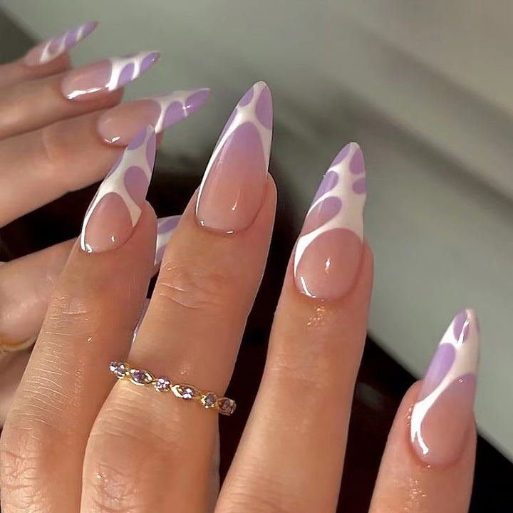 Artificial nails with floral minimalism Kalsten