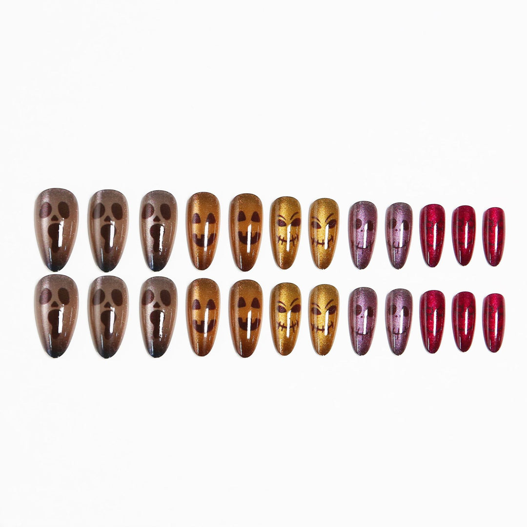 Creative Halloween Nail Art Set with Detailed Creepy Design Kalsten