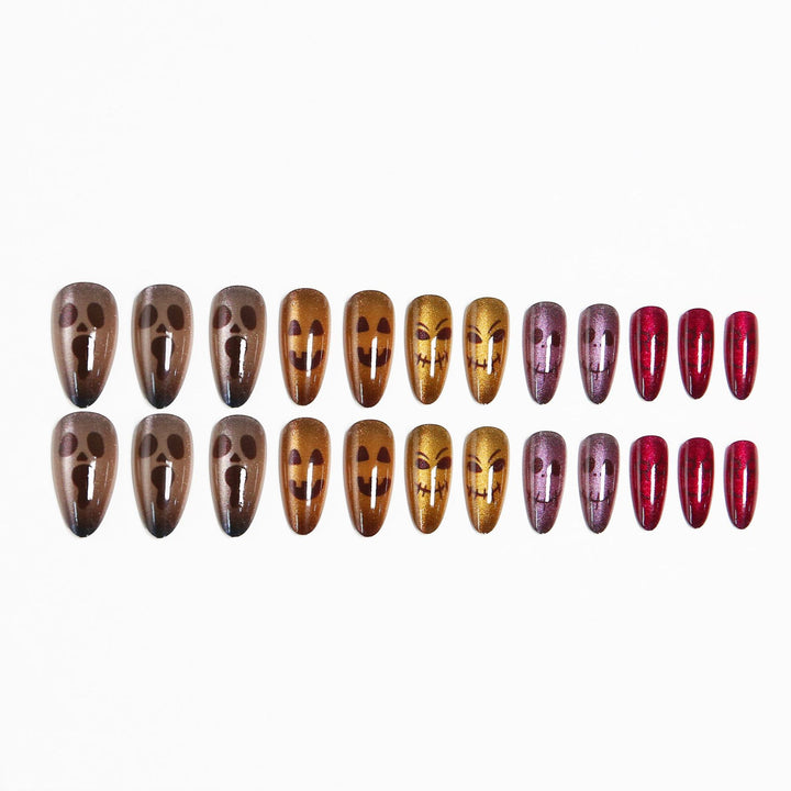 Creative Halloween Nail Art Set with Detailed Creepy Design Kalsten