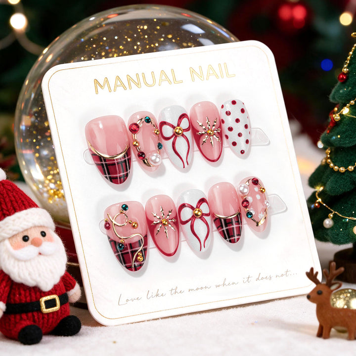 Festive Manual Decorative Press-On Nail Set