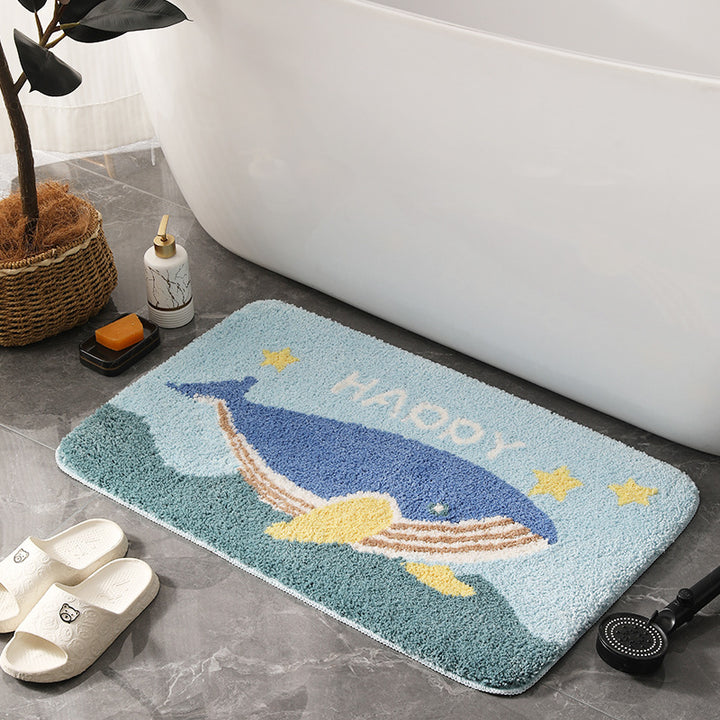 Cartoon Whale Bath Mat Kalsten