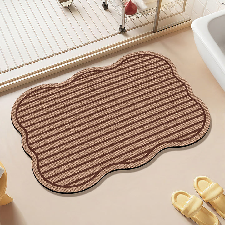 Cloud-Shaped Plush Bath Mat