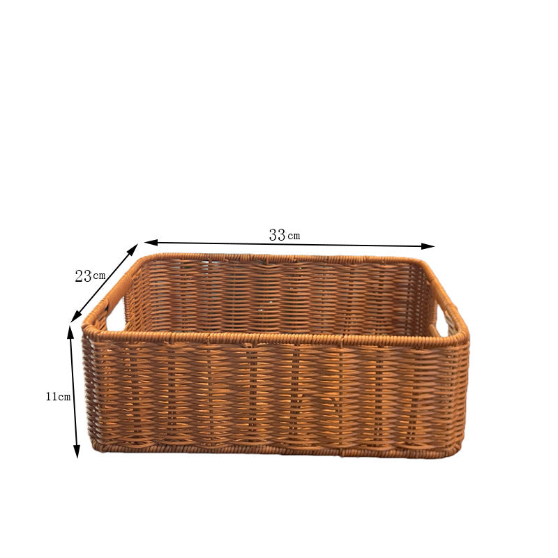 Handcrafted Rectangular Woven Storage Basket Kalsten