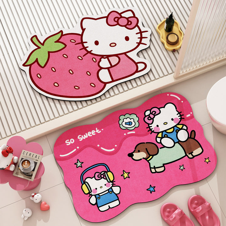 Cartoon-Themed Bath Mat