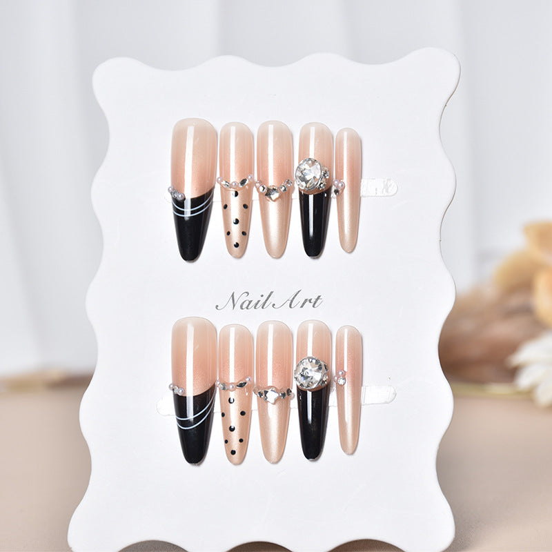 Glamorous Heart-Themed Press-On Nail Set Kalsten