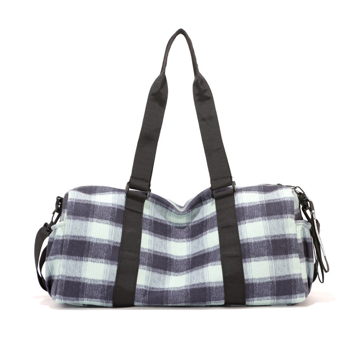 Stylish Checkered Gym Duffle Bag Kalsten