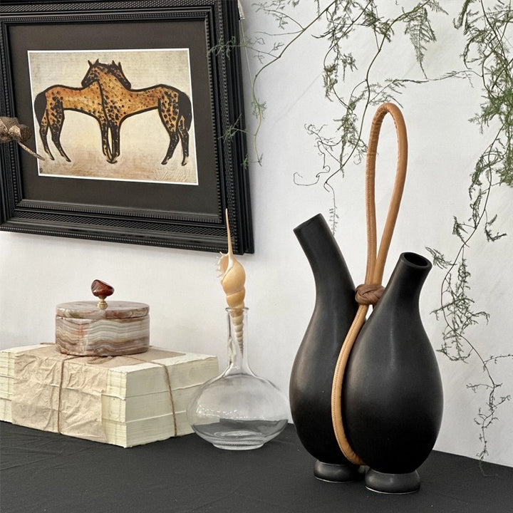 Artistic Double-Spout Decorative Pitcher