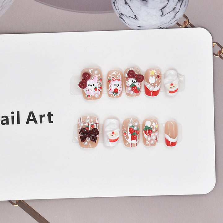 Festive Character-Themed Press-On Nail Set Kalsten