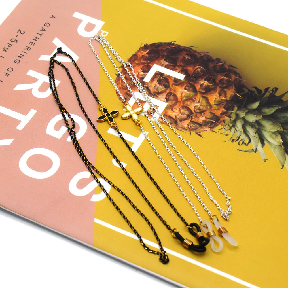 Elegant Floral-Design Eyewear Chain Kalsten