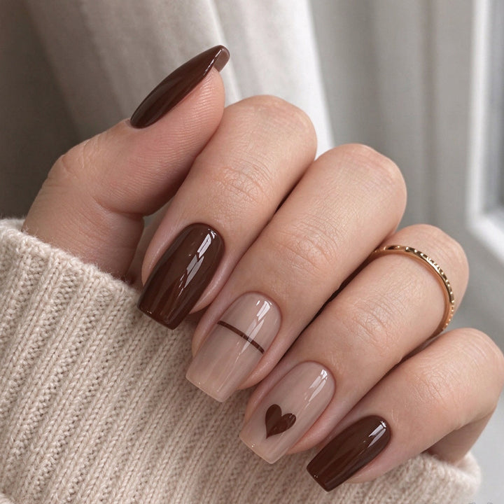 Elegant Glossy Press-On Nail Set Kalsten