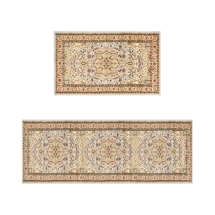Vintage Floral Print Area Rug Set Kalsten