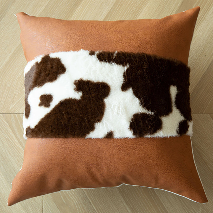 Artistic Cowhide Print Decorative Pillow