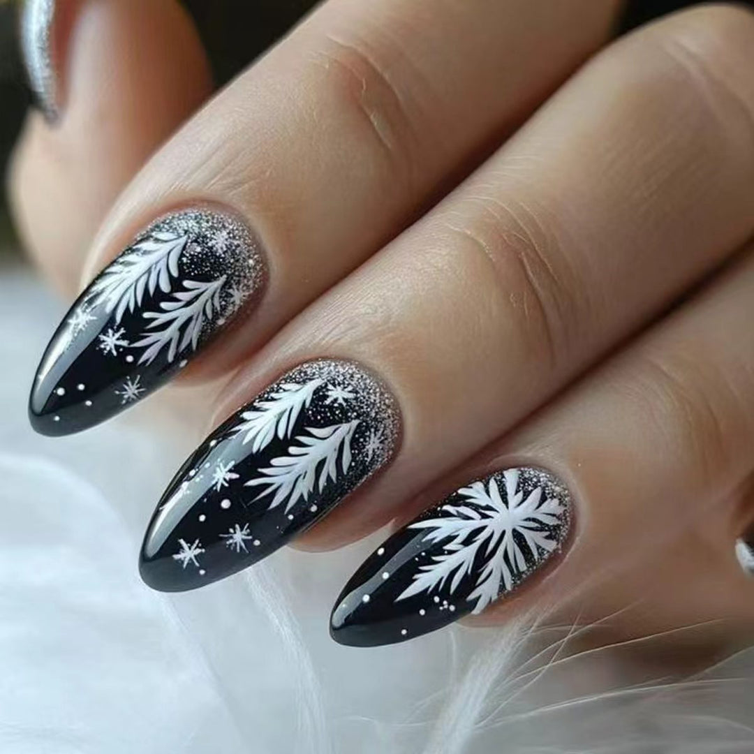 Elegant Artificial Nails in Christmas Design Kalsten