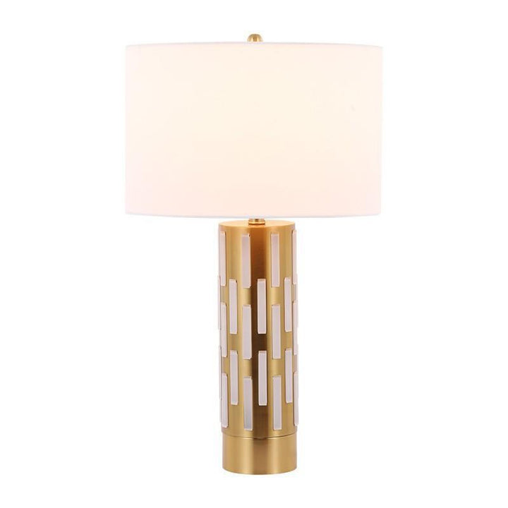 Elegant Decorative Table Lamp with Geometric Base