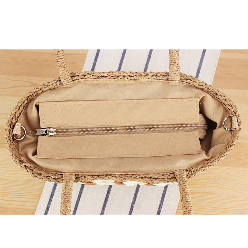 Hand-knotted basket bag with practical carrying handles Kalsten