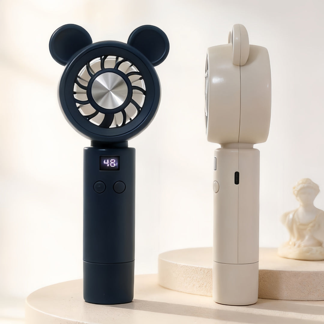 Portable handheld fan with animal ears and digital display Kalsten
