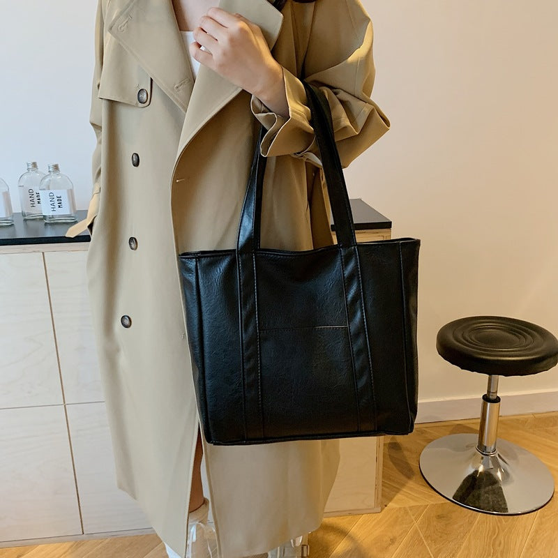 Classic Faux Leather Tote Bag Kalsten