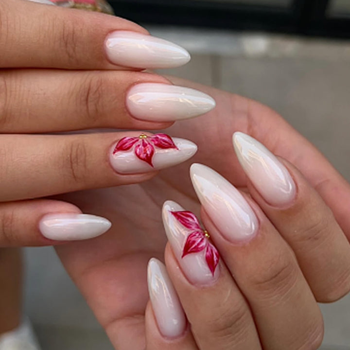 Artificial nails with floral designs Kalsten