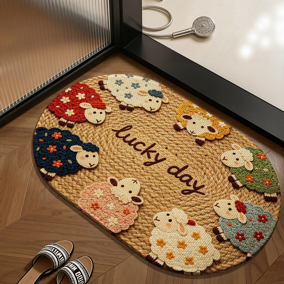 Decorative Pumpkin-Themed Area Mat