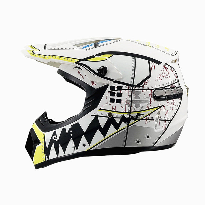 full-face motocross helmet with extended visor and reinforced chin guard Kalsten